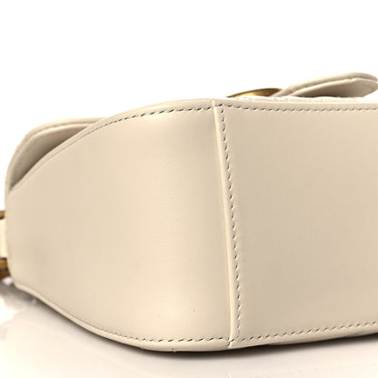 Gucci Calfskin Matelasse Mini GG Marmont Top Handle Shoulder Bag White 8 of 11