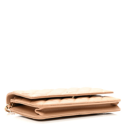Chanel Caviar Quilted Wallet On Chain WOC Beige 4 of 12