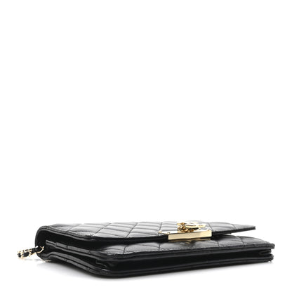 Chanel Lambskin Quilted Golden Class Wallet on Chain WOC Black 4 of 10
