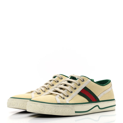 Gucci Canvas Web Womens 1977 Tennis Sneakers 39 Burro Mystic White 4 of 7