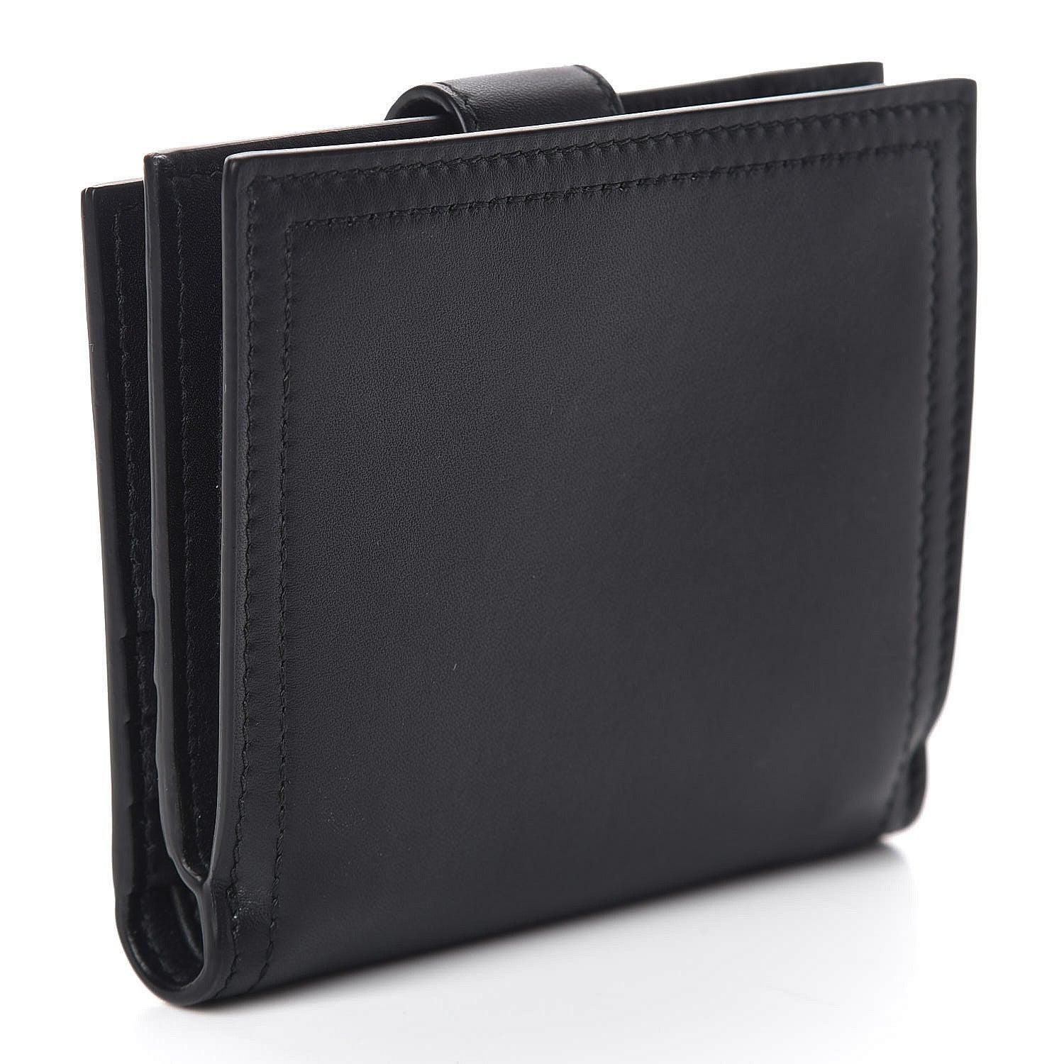 Bottega Veneta Nappa French Compact Wallet Black 3 of 8