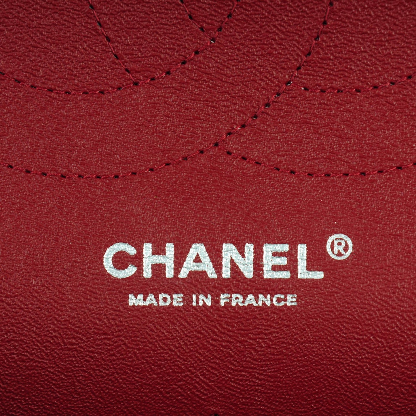 Lambskin Quilted Jumbo Double Flap Dark Red