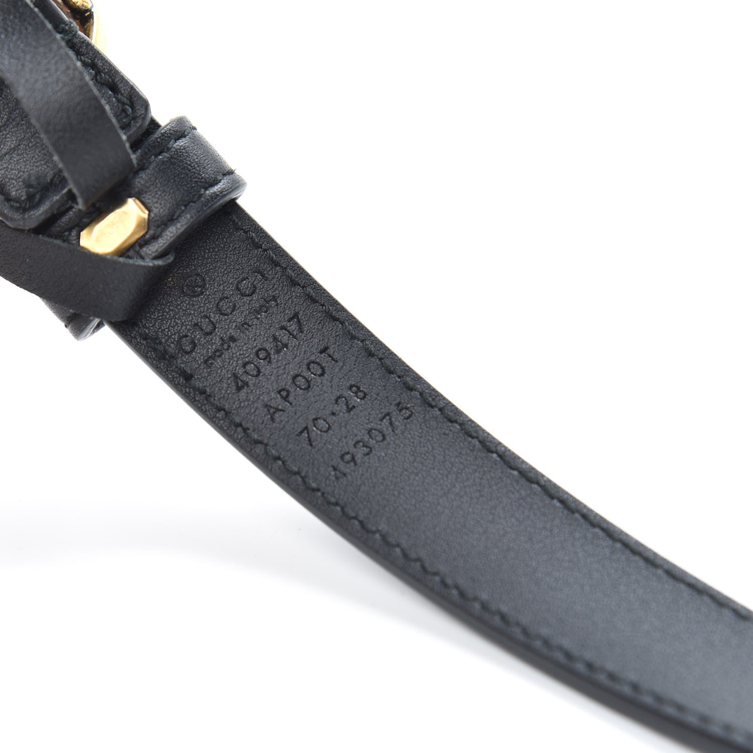 Gucci Calfskin Double G 20mm Belt 70 28 Black 3 of 5
