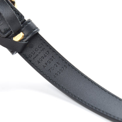 Gucci Calfskin Double G 20mm Belt 70 28 Black 3 of 5