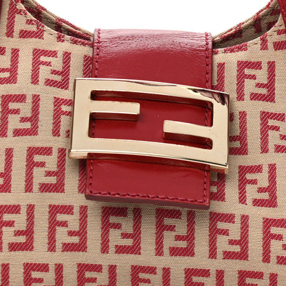 Fendi Zucchino Vitello Mini Sporty Beige Rosso 10 of 11