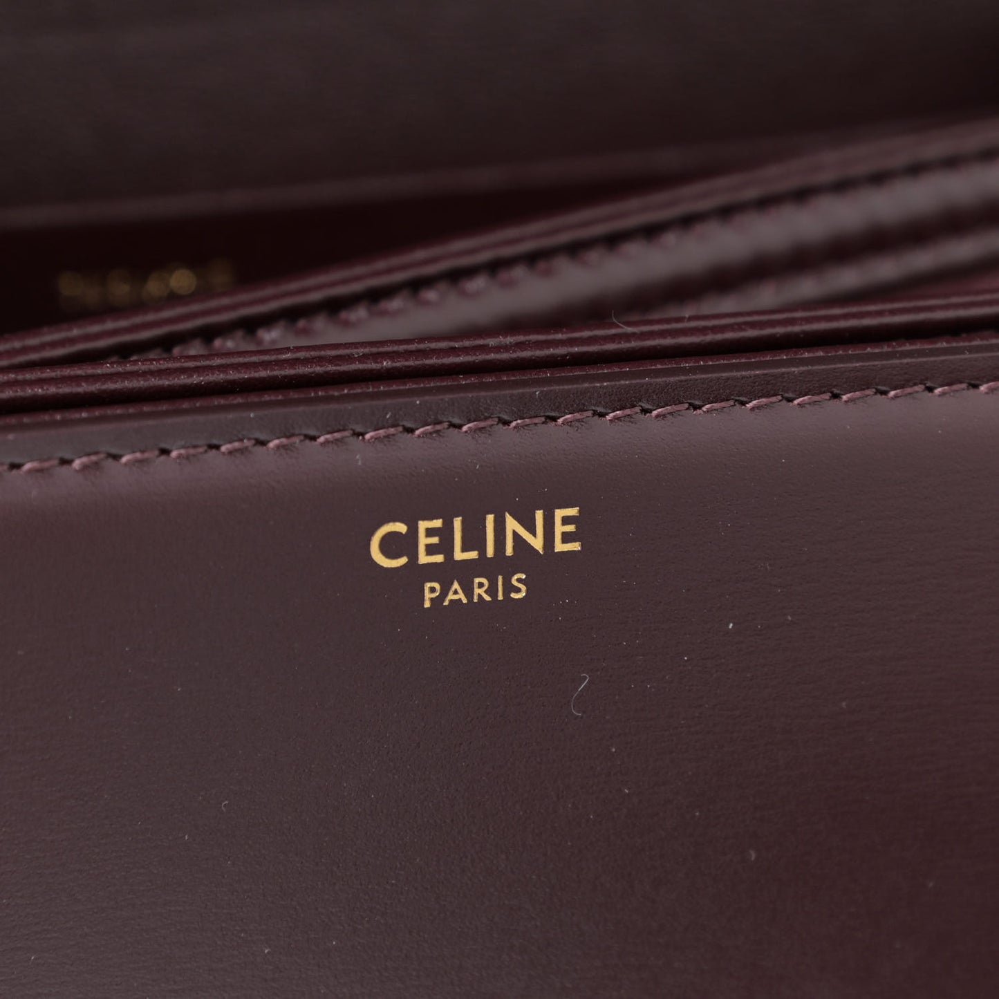 Shiny Calfskin Medium Triomphe Burgundy
