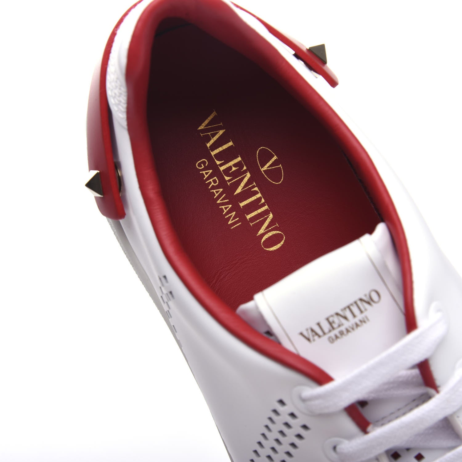 Valentino Garavani Calfskin Womens Backnet Sneakers 39 White Rosso Valentino 8 of 11