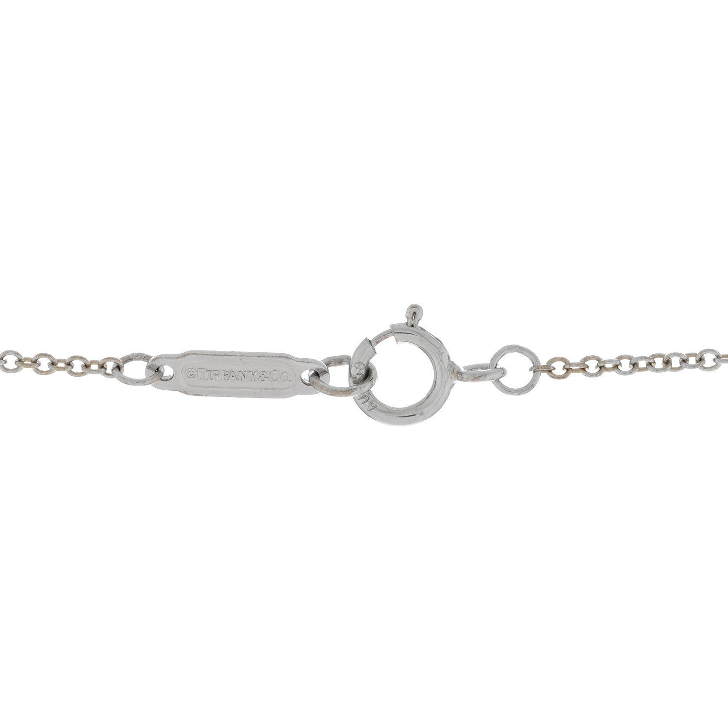 Tiffany 18K White Gold Diamond Atlas Pierced Key Pendant Necklace 4 of 4