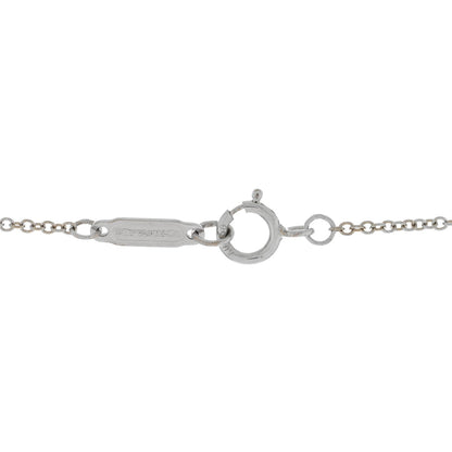 Tiffany 18K White Gold Diamond Atlas Pierced Key Pendant Necklace 4 of 4