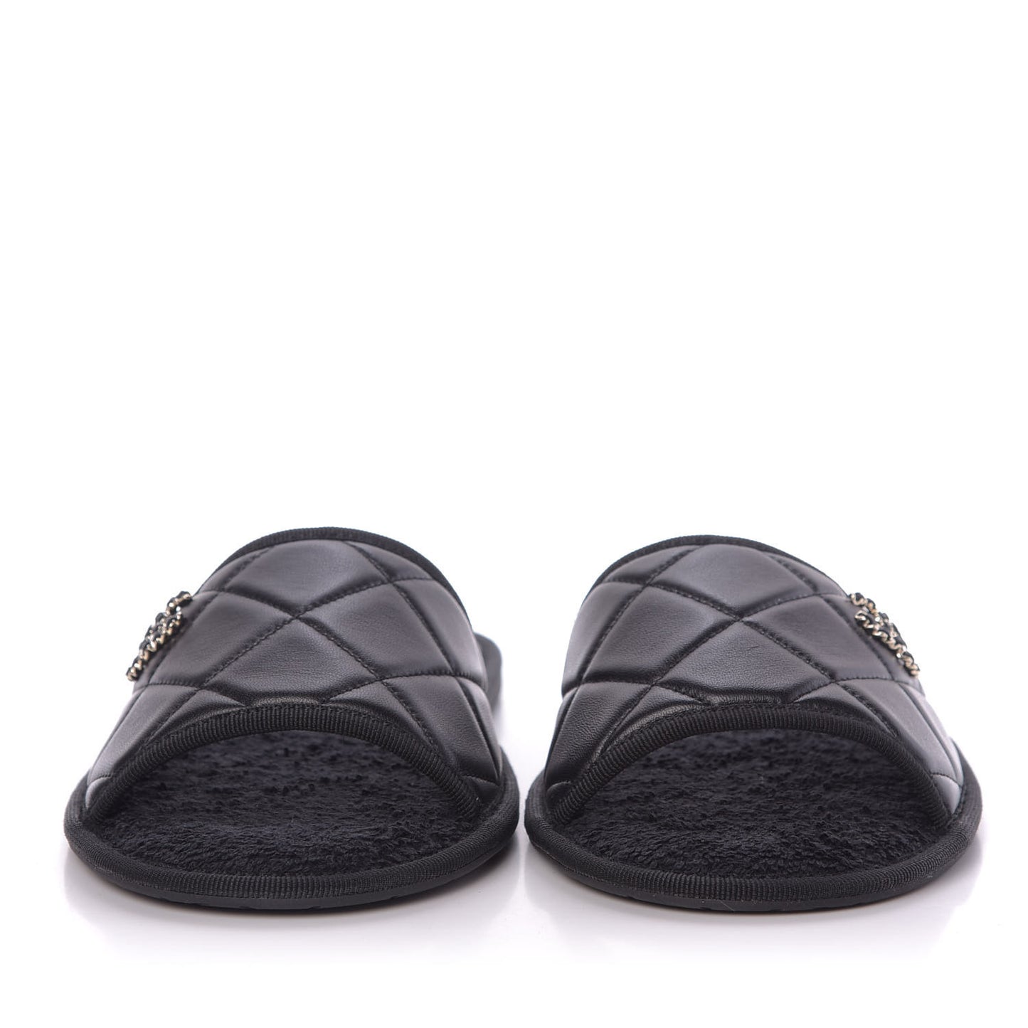 Lambskin CC Flat Mules S Black