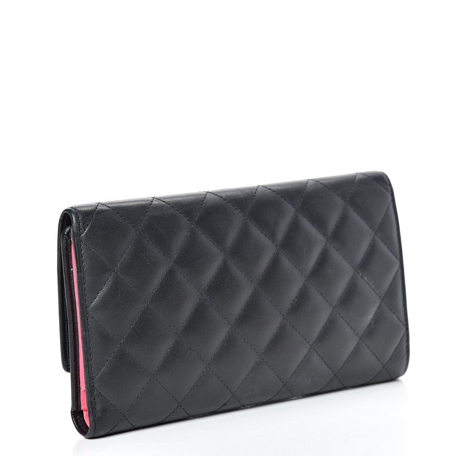 Chanel Calfskin Quilted Cambon Tri-Fold Wallet Black 2 of 16