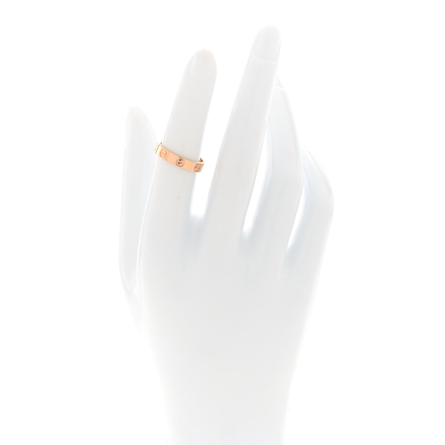 18K Pink Gold 3.5mm LOVE Wedding Band Ring 50 5.25