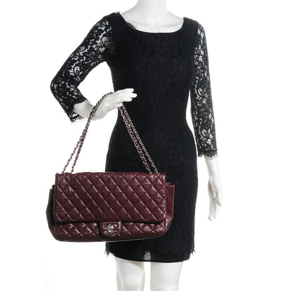 Chanel Lambskin Jumbo Coco Rain Flap Bordeaux 2 of 8