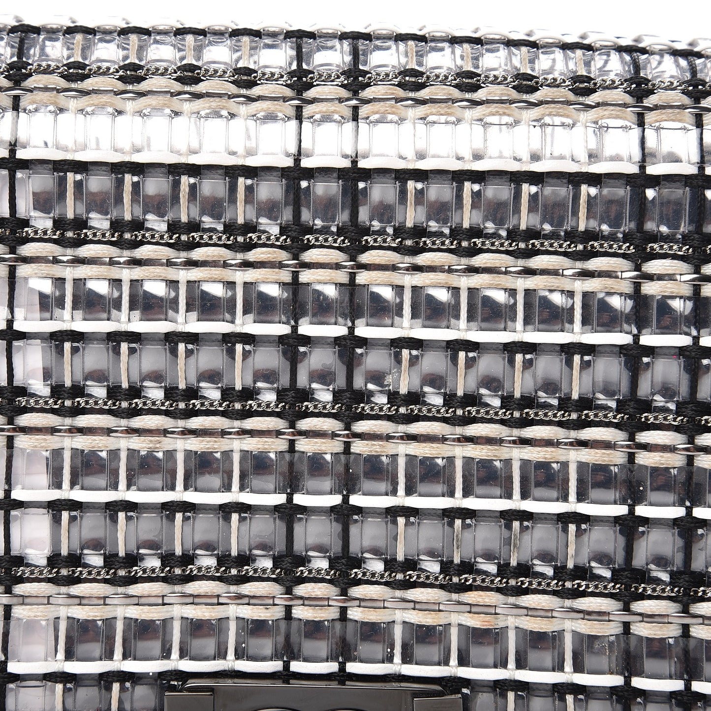 PVC Thread Woven Medium Boy Flap Black