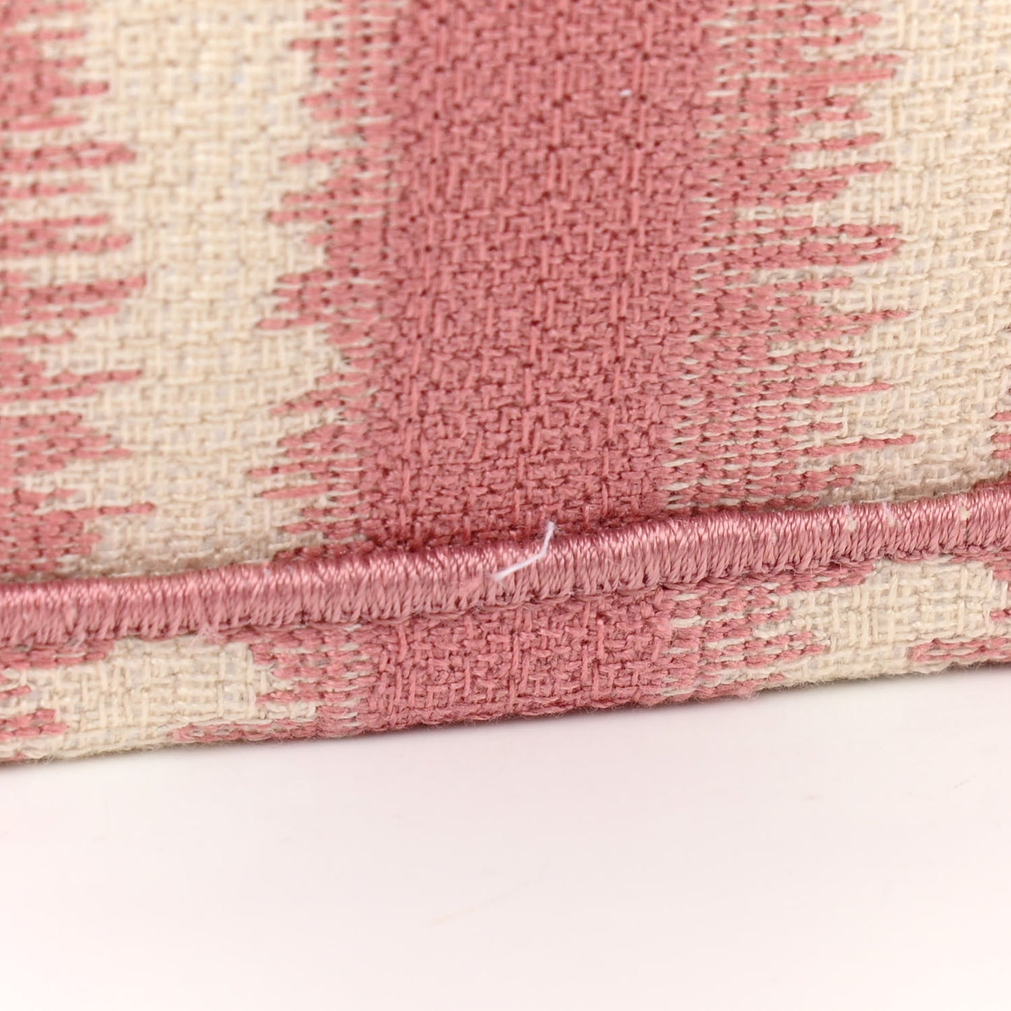 Canvas Embroidered Large Striped Book Tote Pink