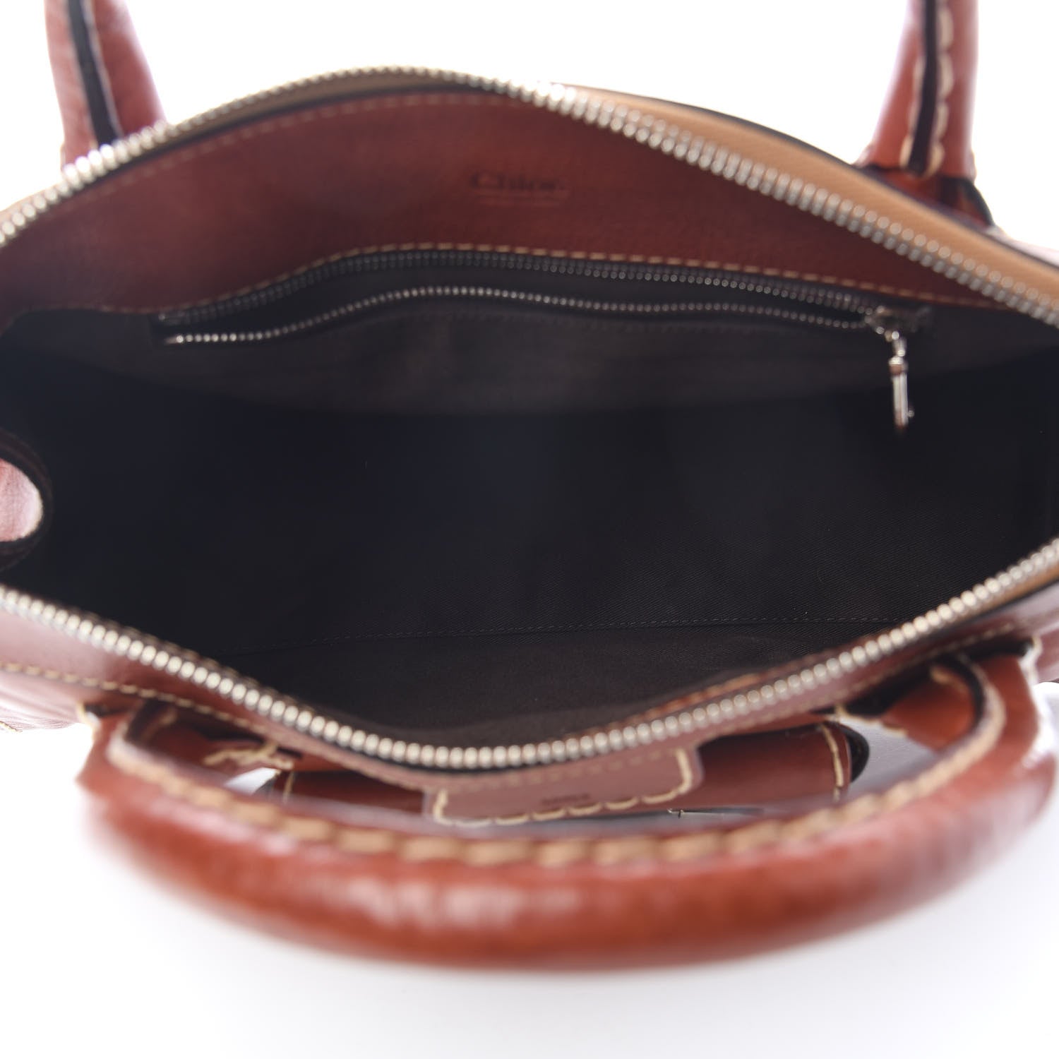Chloe Calfskin Edith Satchel Ecureil Brown 4 of 10