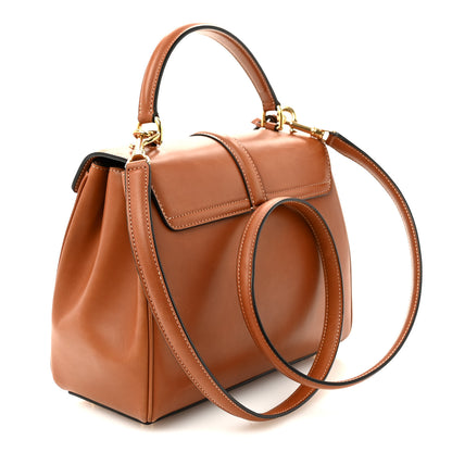 Celine Satinated Calfskin Small 16 Top Handle Bag Tan 3 of 11