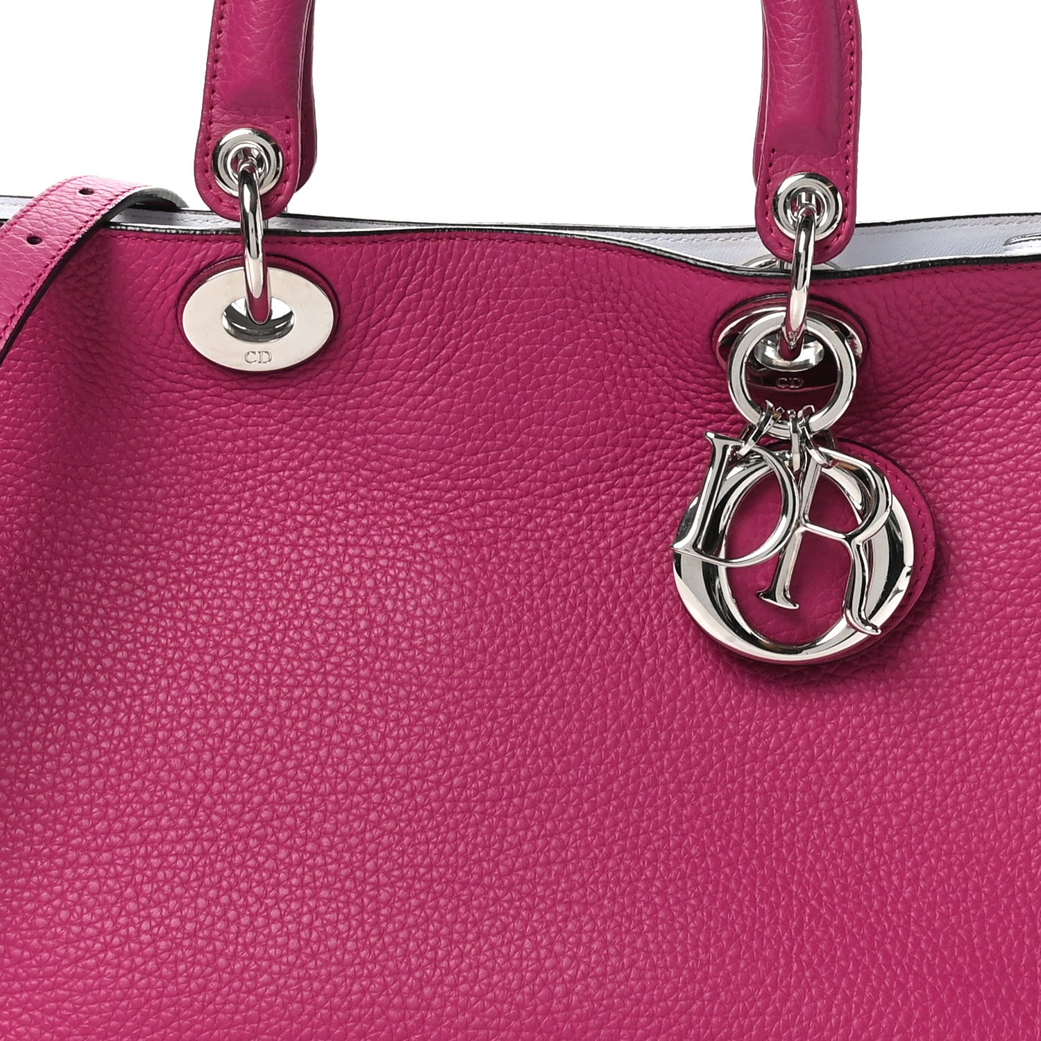 Christian Dior Calfskin Medium Diorissimo Bag Fuchsia 9 of 11