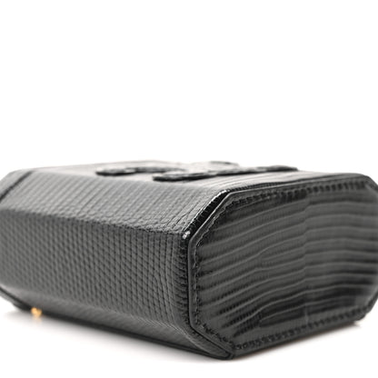 Celine Lizard  Triomphe Mini Vanity Case Black 7 of 8