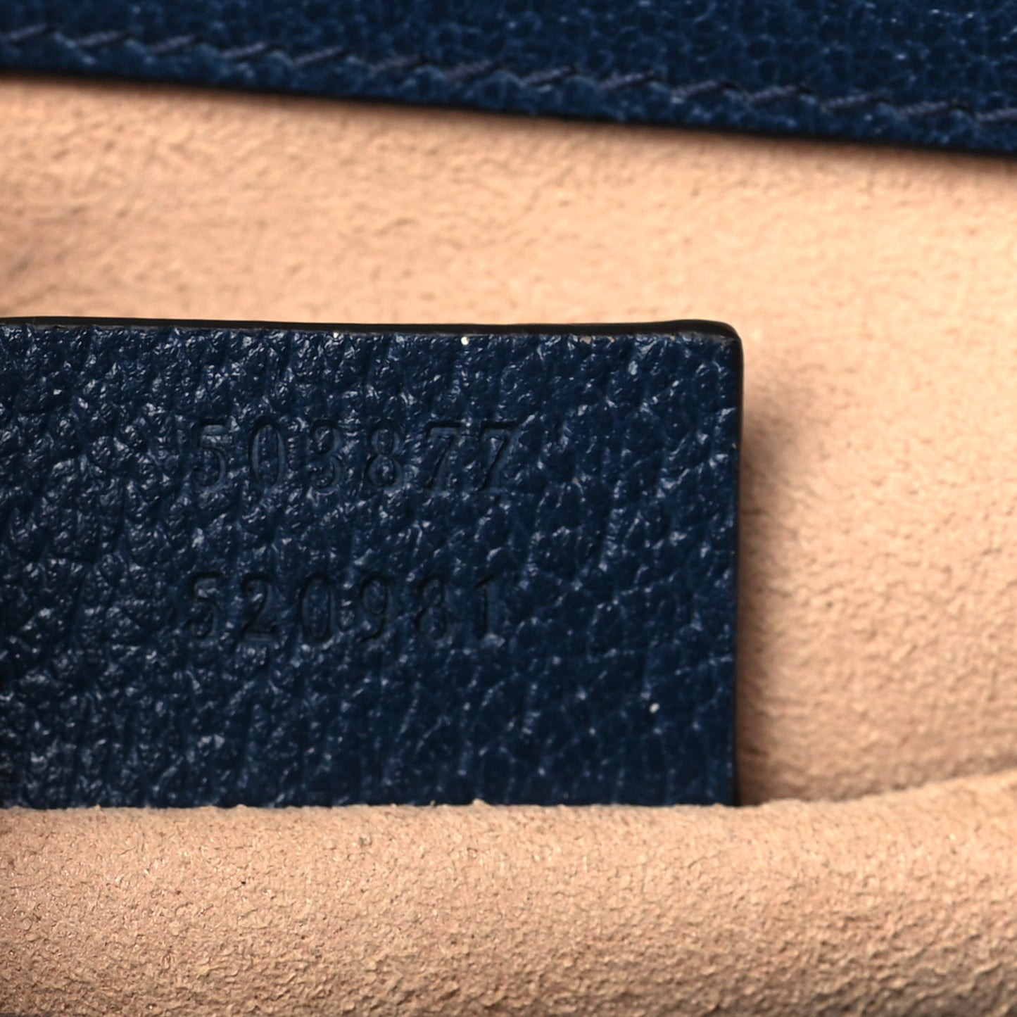 Textured Calfskin Web Small Ophidia Chain Shoulder Bag Blue Agata