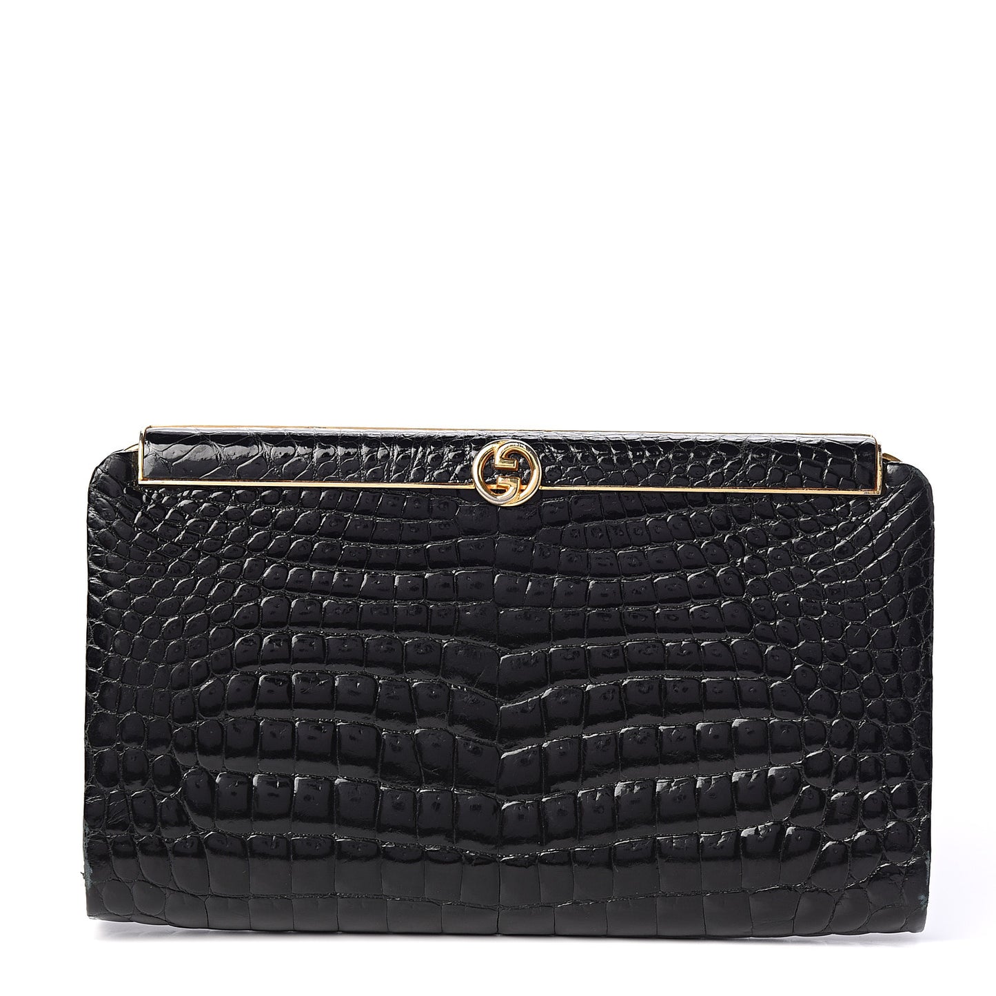 Crocodile Clutch Black