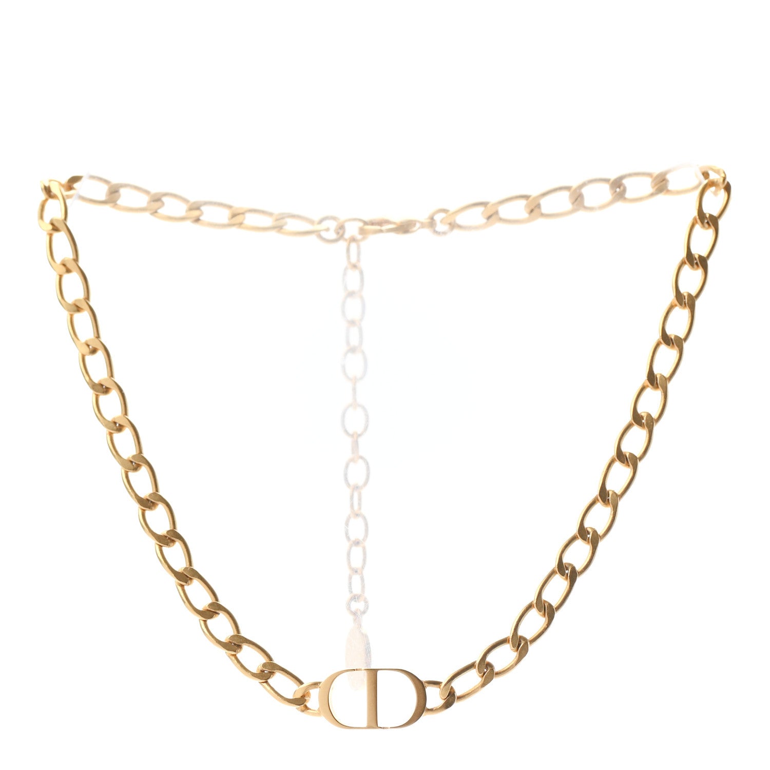 Christian Dior Metal Petit CD Choker Necklace Gold 1 of 5
