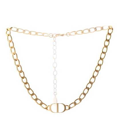 Christian Dior Metal Petit CD Choker Necklace Gold 1 of 5