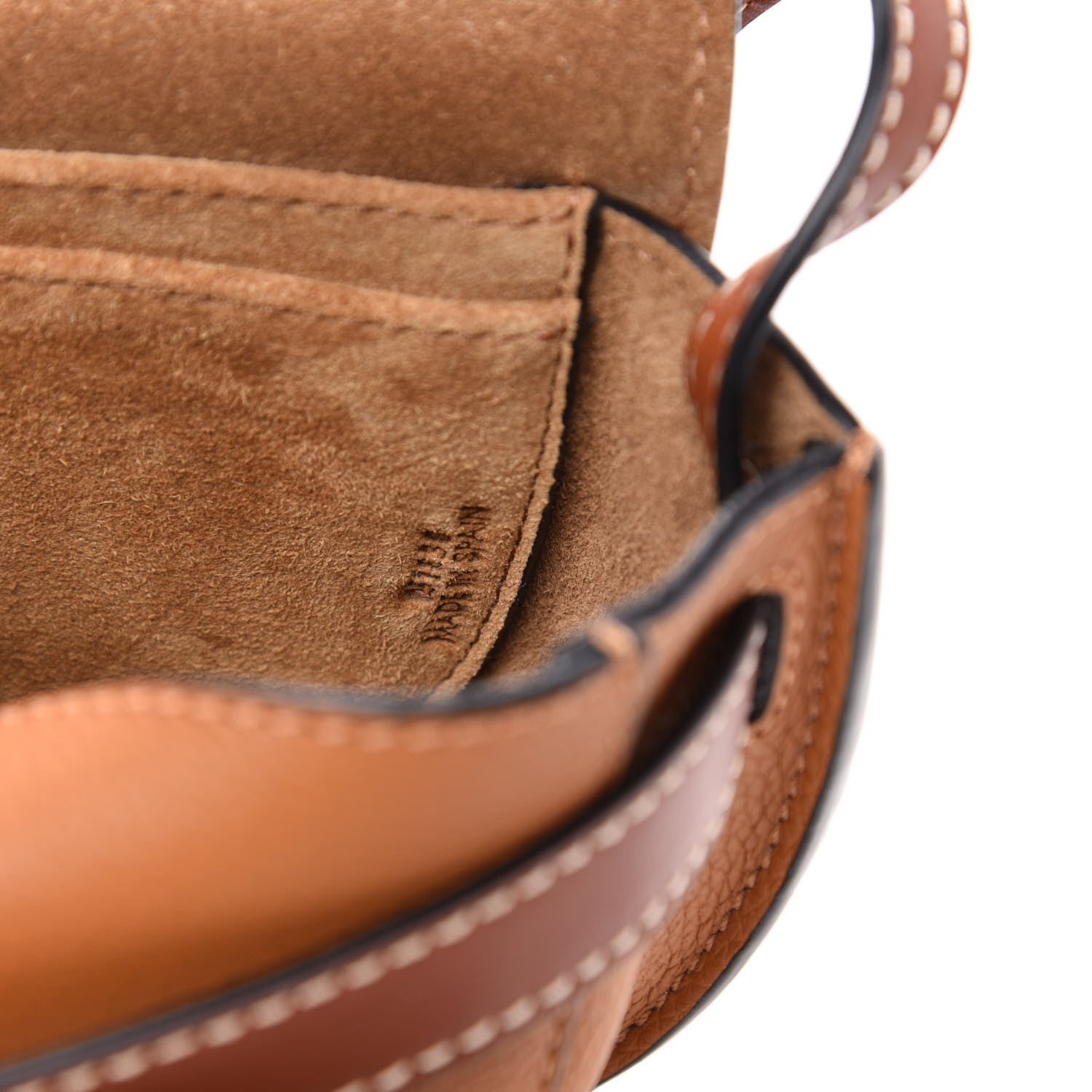 Loewe Grained Calfskin Mini Gate Crossbody Bag Caramel Pecan 7 of 10