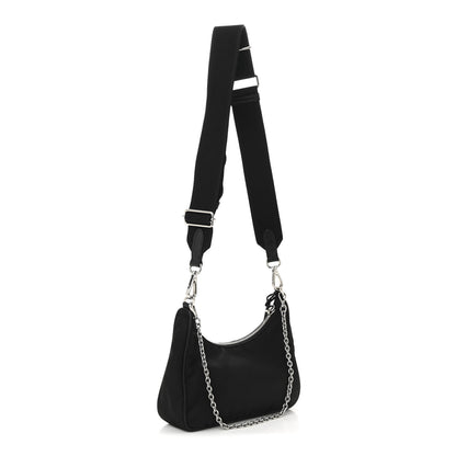 Prada Nylon Re-Edition 2005 Shoulder Bag Black 3 of 13