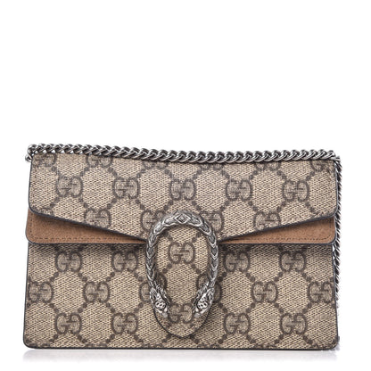 Gucci GG Supreme Monogram Super Mini Dionysus Shoulder Bag Taupe 1 of 8