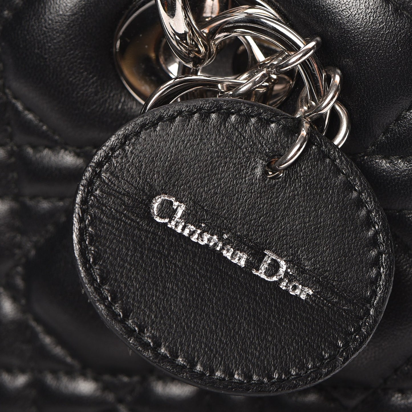 Lambskin Cannage Medium Lady Dior Black