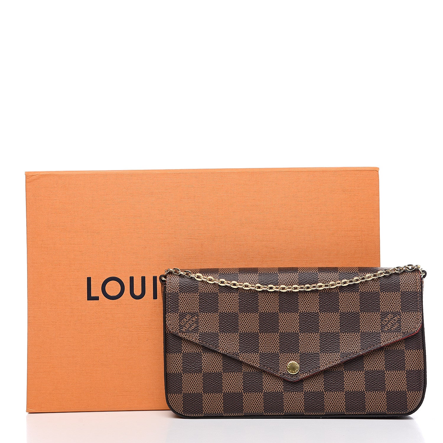 Louis Vuitton Damier Ebene Pochette Felicie Chain Wallet 11 of 11
