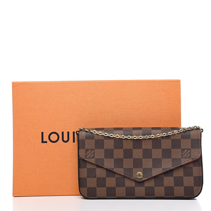 Louis Vuitton Damier Ebene Pochette Felicie Chain Wallet 11 of 11