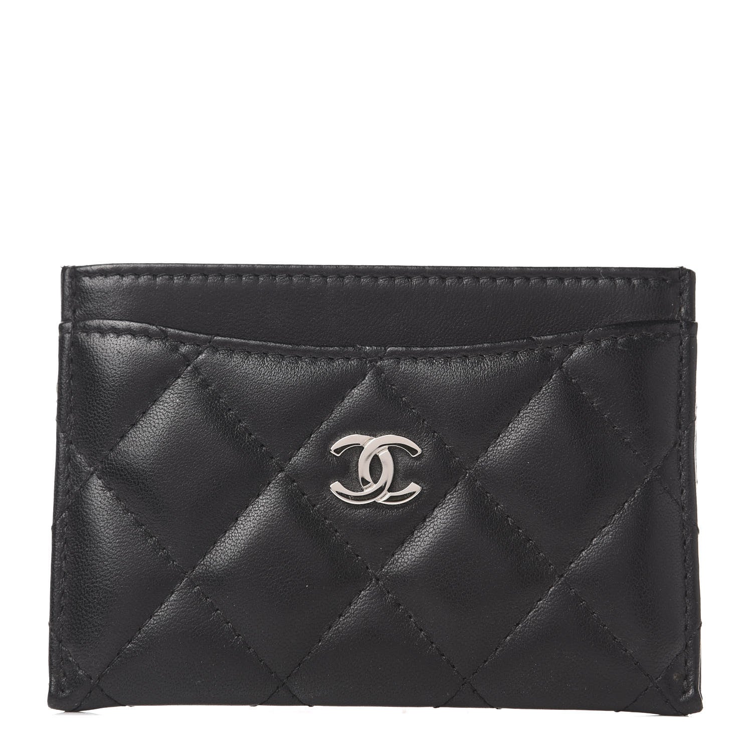 Chanel Lambskin Quilted Card Holder Black 1 of 8