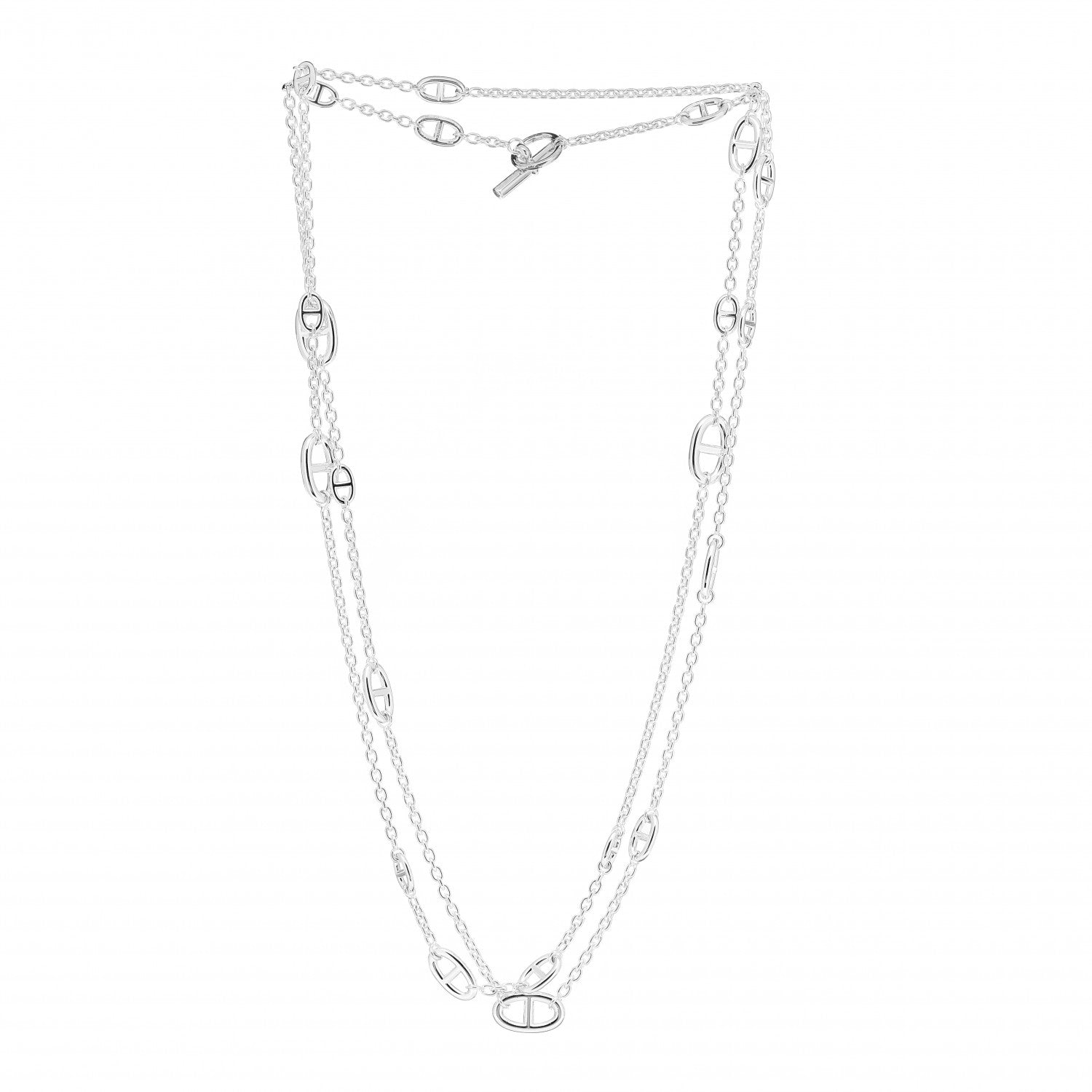 Hermes Sterling Silver Farandole Necklace 160 3 of 6