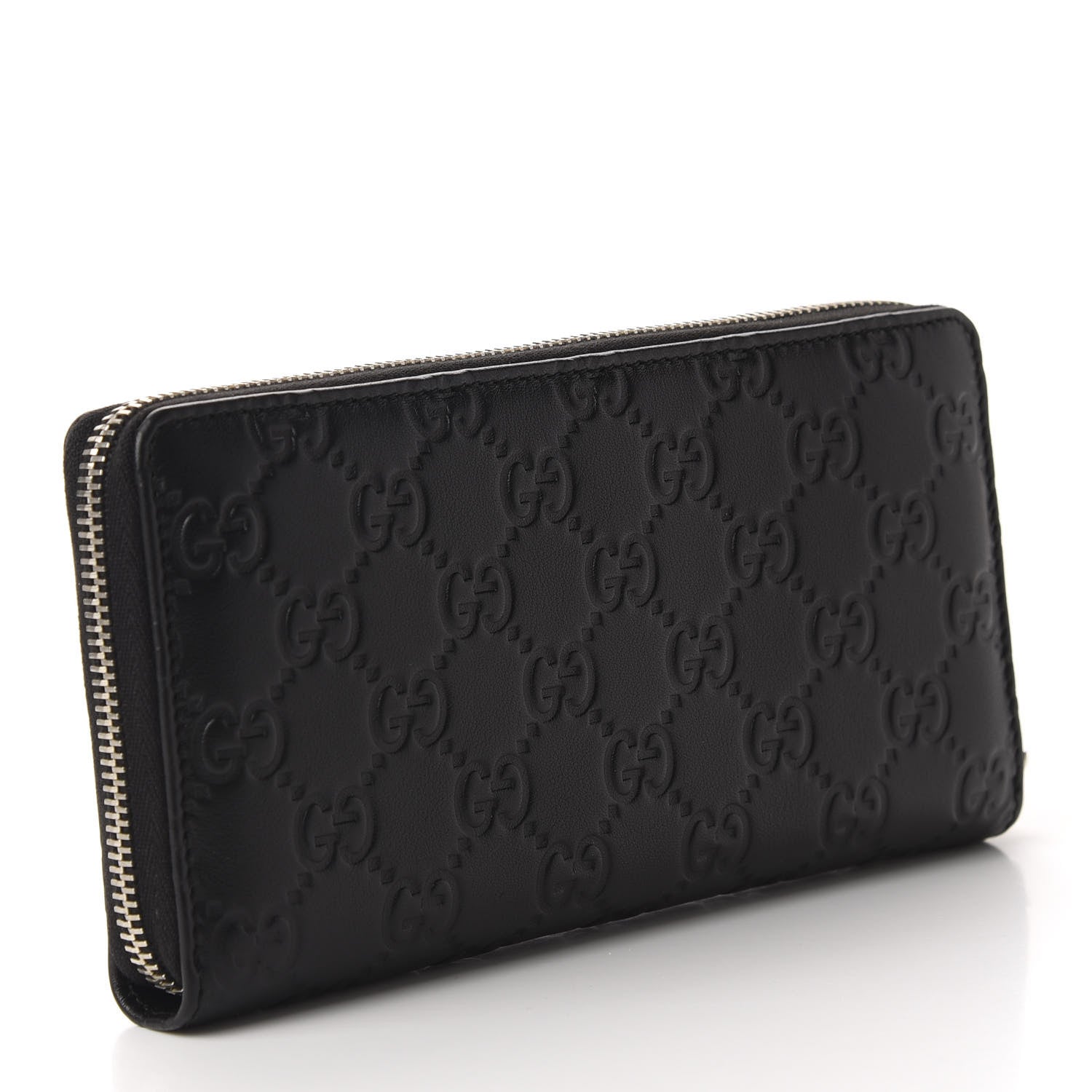 Gucci Guccissima Large Twins Zip Around Wallet Black 3 of 7