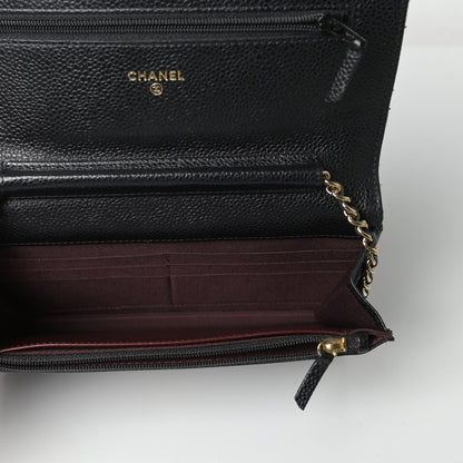 Chanel Caviar Quilted Wallet On Chain WOC Black 5 of 11