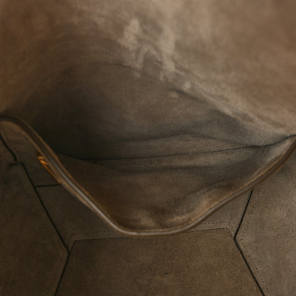 Celine Soft Grained Calfskin Sangle Bucket Bag Taupe 6 of 10