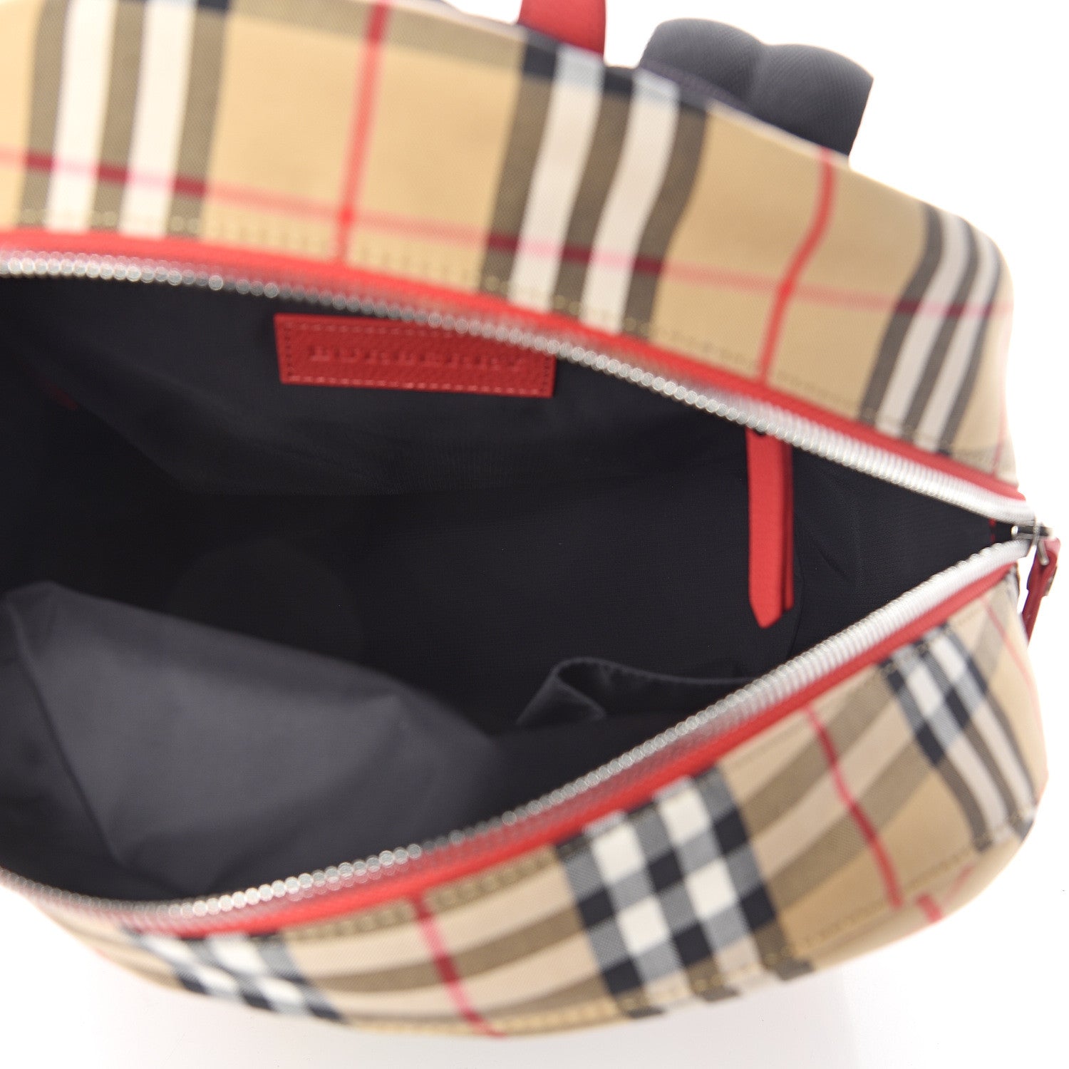 Burberry Vintage Check Embroidered Logo Backpack Antique Yellow 4 of 9