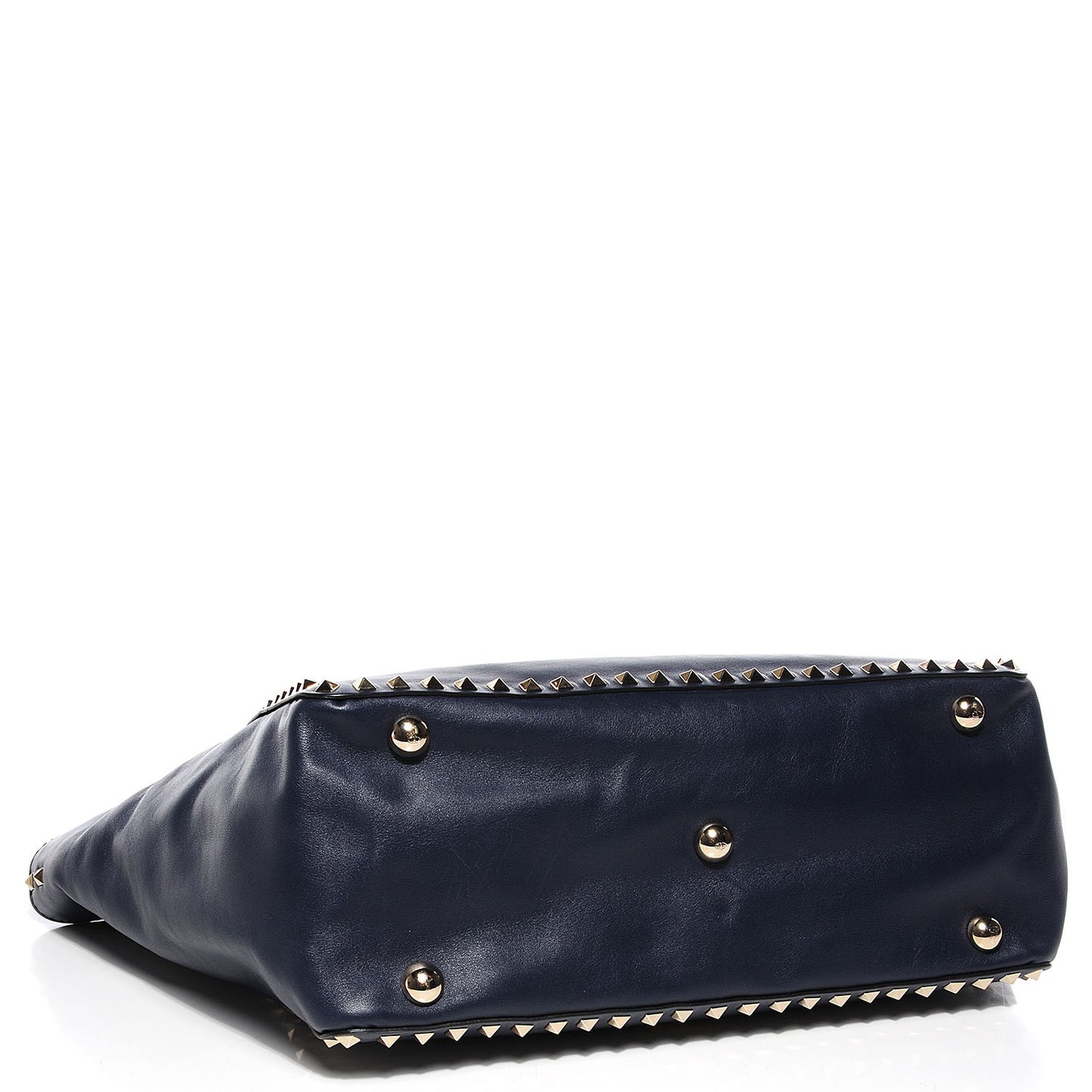 Vitello Medium Rockstud Tote Marine