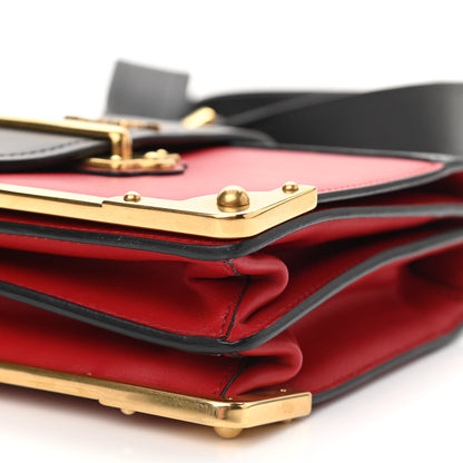 Prada City Calfskin Saffiano Cahier Bag Fuoco Black 9 of 9