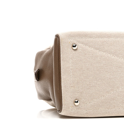 Hermes Toile Taurillon Clemence Victoria II 35 Etoupe 8 of 9