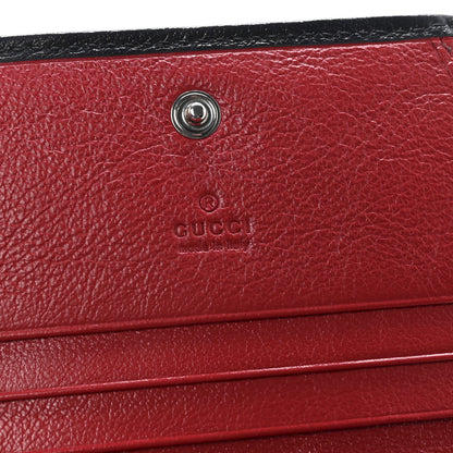 Gucci Monogram Multicolor Matelasse Diagonal GG Marmont Card Case Wallet Light Blue Pink Blue Hibiscus Red 6 of 7