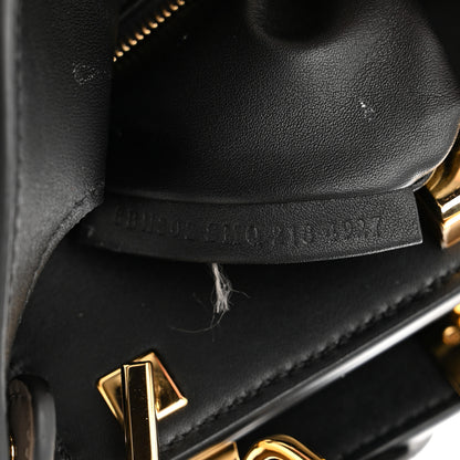 Fendi Vitello Tahiti Burro Medium Peekaboo Iconic Essentially Satchel Tortora Black 7 of 11