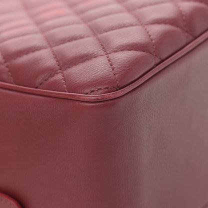 Chanel Calfskin Quilted CC Medium Vanity Case Dark Red 11 of 14