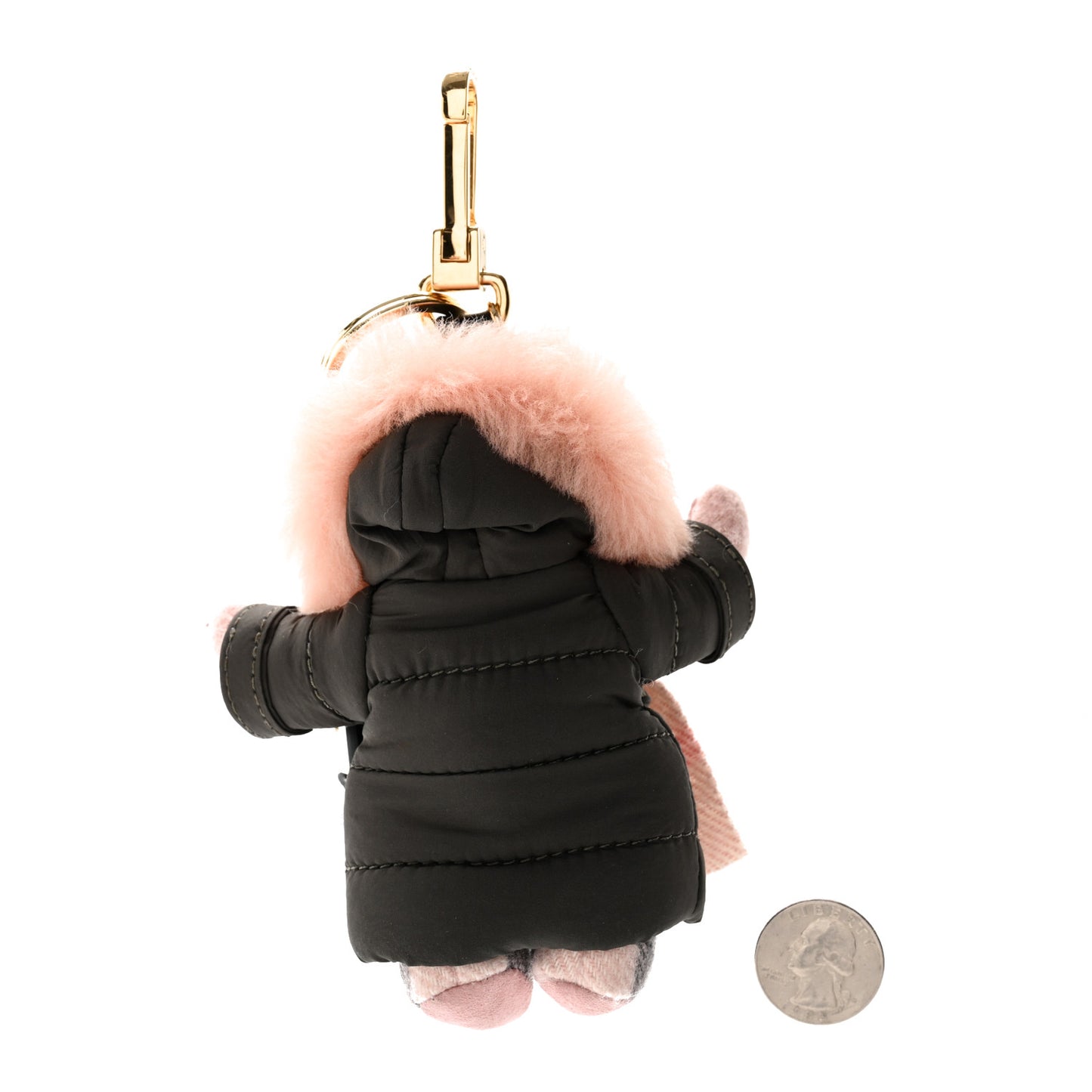 Cashmere P Jac Thomas Teddy Bear Keychain Charm Ash Rose