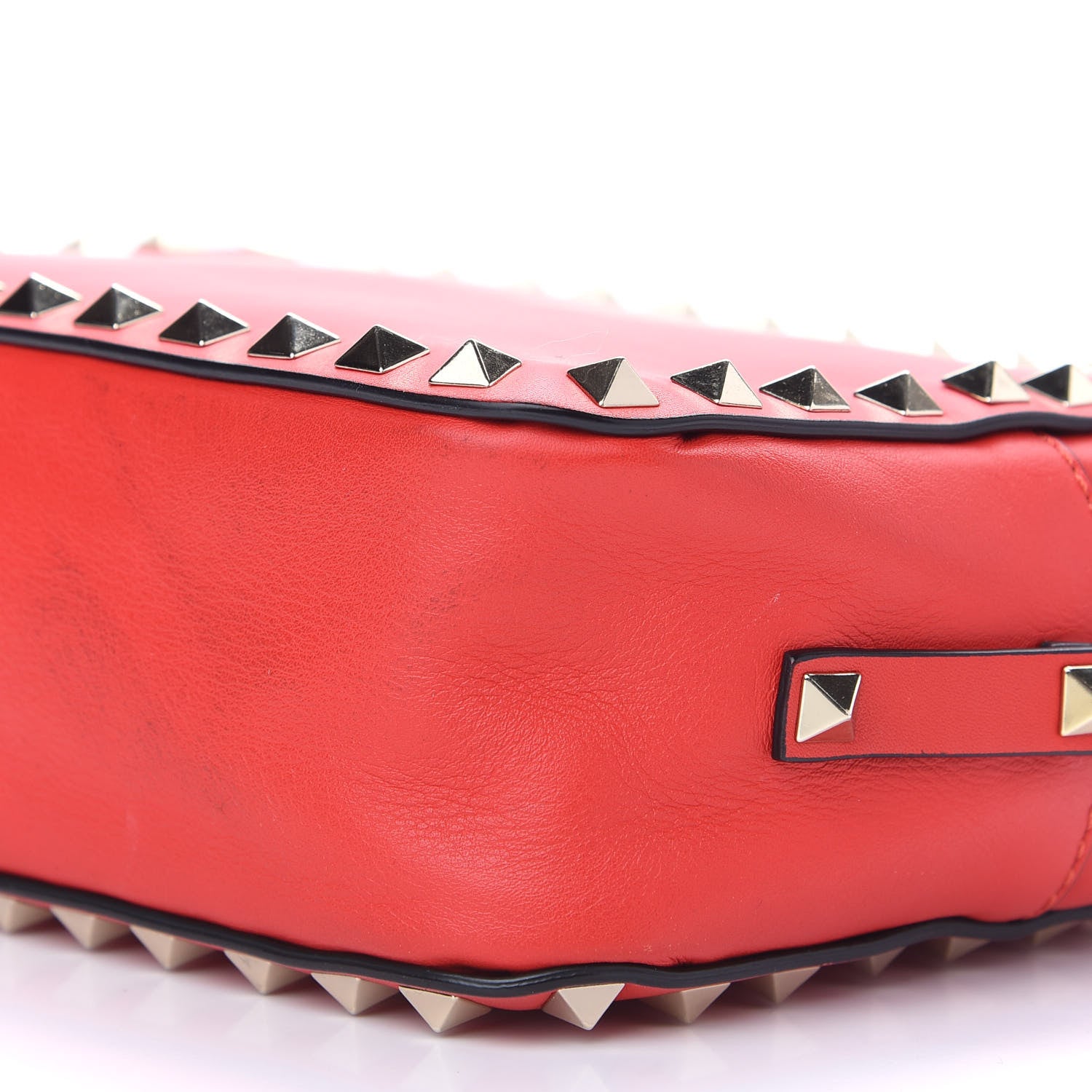 Valentino Garavani Calfskin Rockstud Camera Crossbody Bag Deep Orange 8 of 8