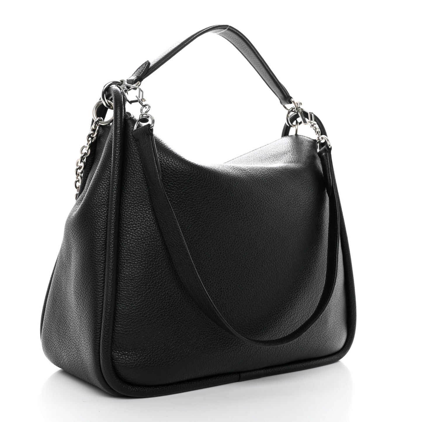 Small Classic Grain Calfskin Leighton Black