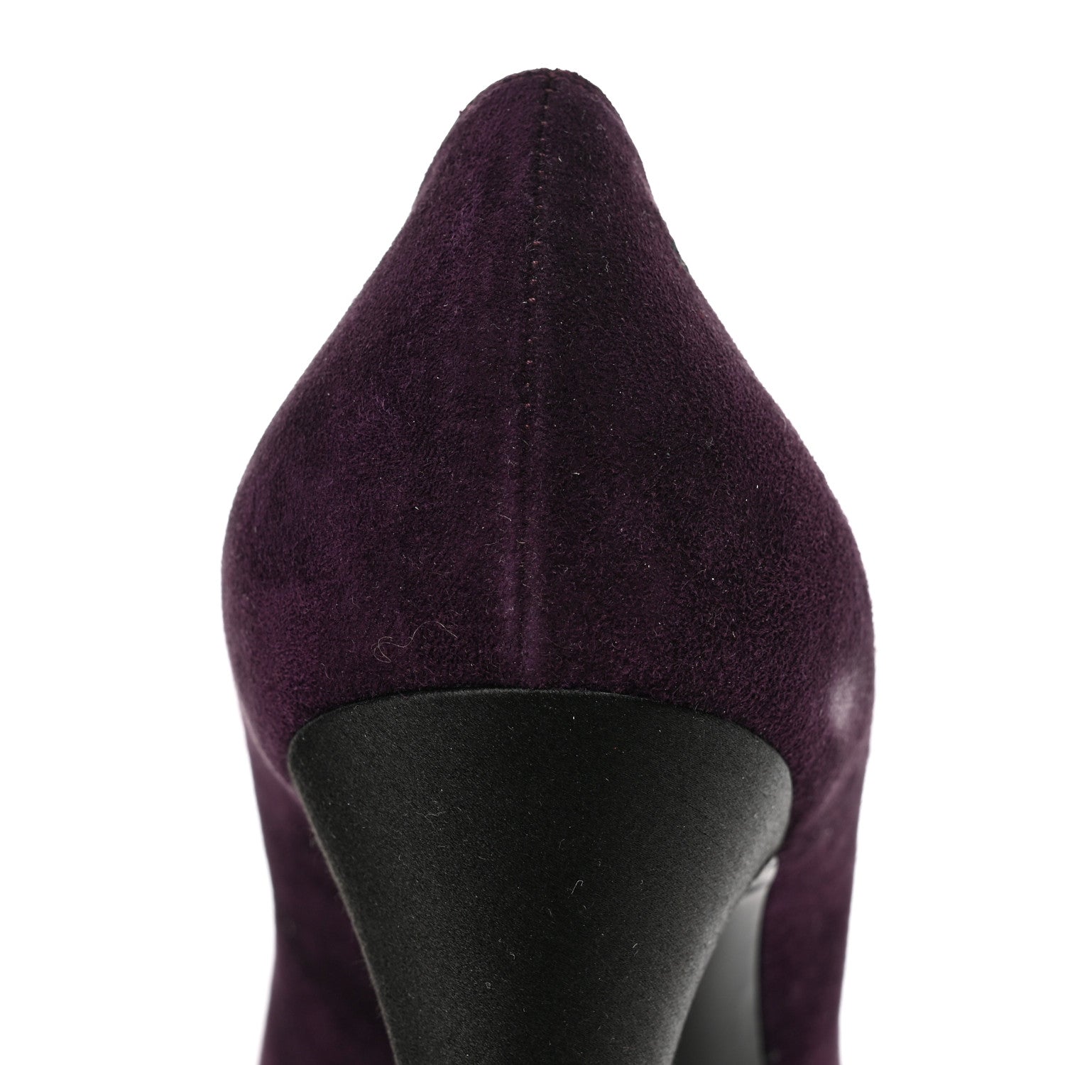 Chanel Suede Satin Cap Toe Pumps Dark 40 Purple Black 12 of 12