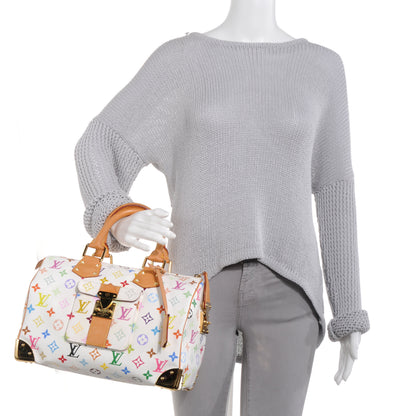 Louis Vuitton Monogram Multicolor Speedy 30 White 2 of 7